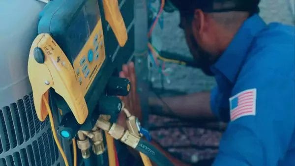 Man working on unit